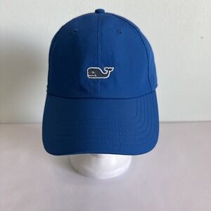 Vineyard Vines On the Go Performance Hat Blue with blue  Whale Logo preppy
